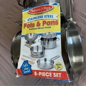 Melissa & Doug Stainless Steel Cookware Set